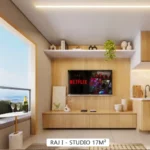 Studio 17m² varanda