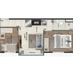 Planta tipo 21 - 31,40m²