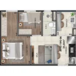 Planta tipo 6 - 33,66m² SITE