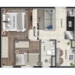 Planta tipo 8 - 30,55m² SITE