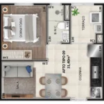Planta tipo 9 - 31,40m²